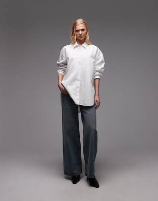 Arket Oversized Denim Shirt In White