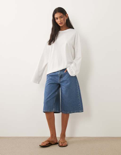 ARKET oversized langærmet T-shirt i hvid, 2 af 4