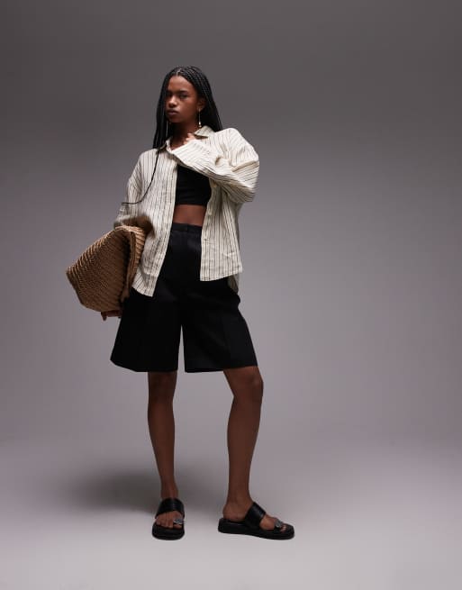 ARKET oversized linen shirt in beige, 2 of 4