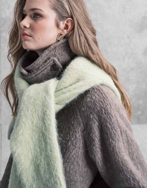 ARKET - Oversized midi-jas van wol en alpaca in donker molbruin, 2 van 4