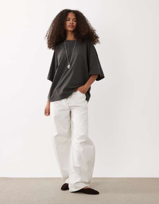 ARKET oversized t-shirt in black, 3 of 4