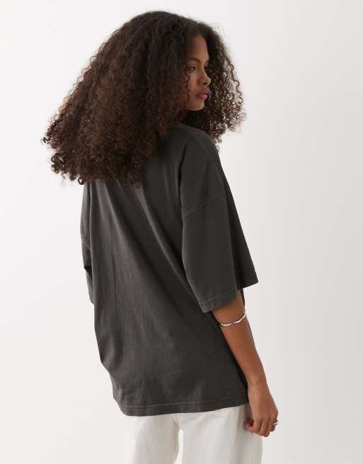 ARKET oversized t-shirt in black, 4 of 4