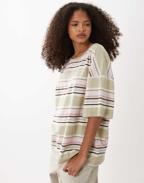 ARKET oversized t-shirt in khaki green - view 1