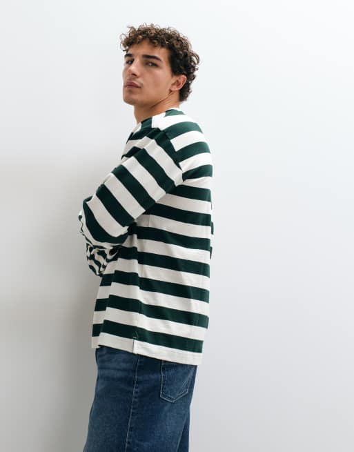 ARKET oversized T-shirt met lange mouwen in donkergroen, 4 van 5