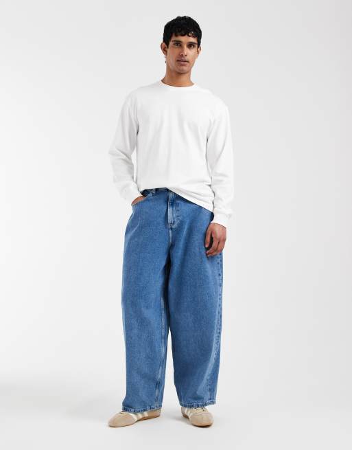ARKET - Oversized T-shirt met lange mouwen van zuiver katoen in wit, 2 van 5