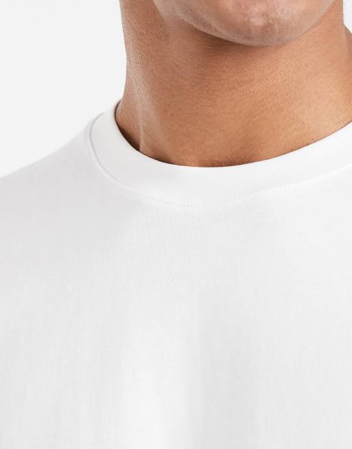 ARKET - Oversized T-shirt met lange mouwen van zuiver katoen in wit, 3 van 5