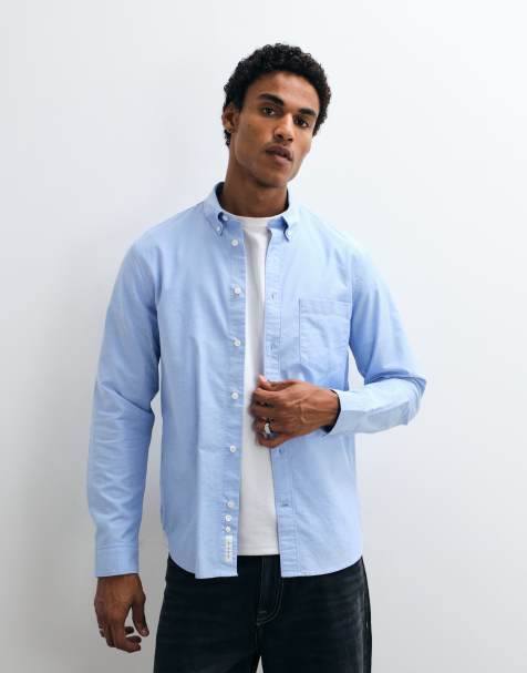 ARKET oxford cotton shirt in light blue - view 1
