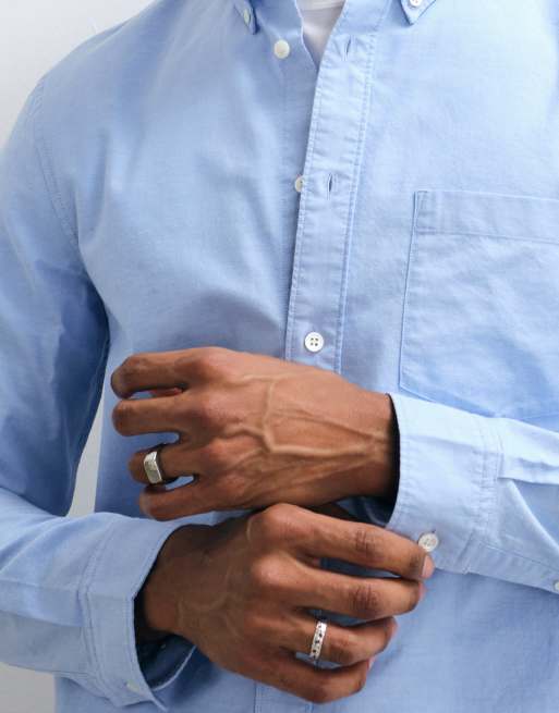 ARKET oxford cotton shirt in light blue, 3 of 5