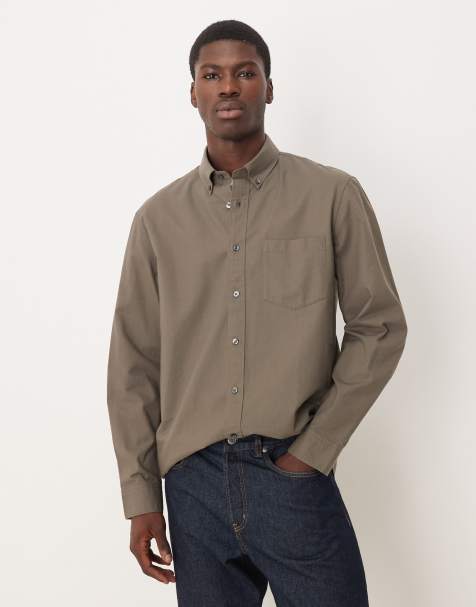 ARKET oxford shirt in charcoal grey - view 1