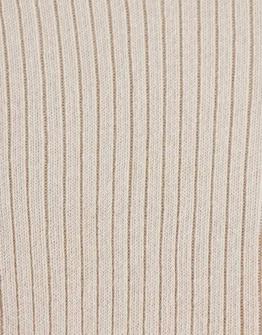 ARKET - pack de 3 calcetines de canalé de algodón en mezcla beige, 3 de 3