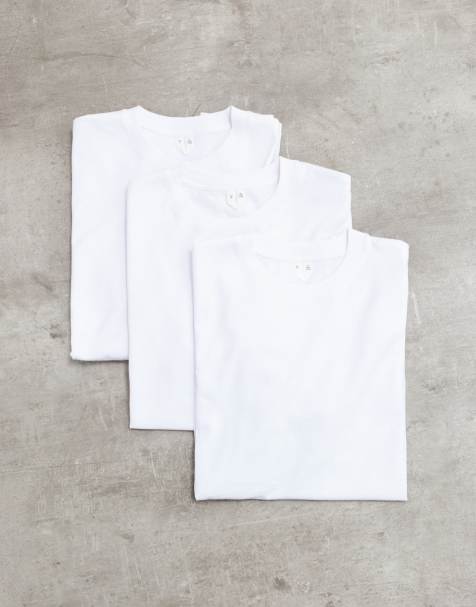 ARKET - pack de 3 camisetas de corte estándar en blanco - view 1
