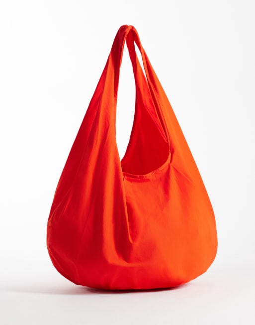 ARKET packable tote bag in red, 4 of 4