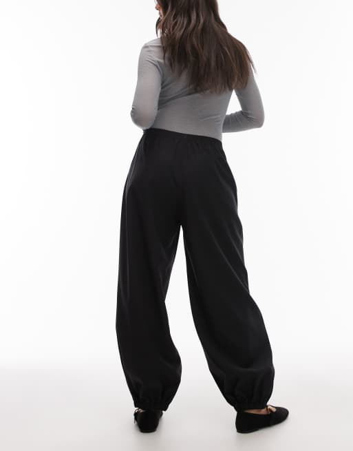 ARKET - Pantalon ample en laine mélangée - Noir, 2 de 5