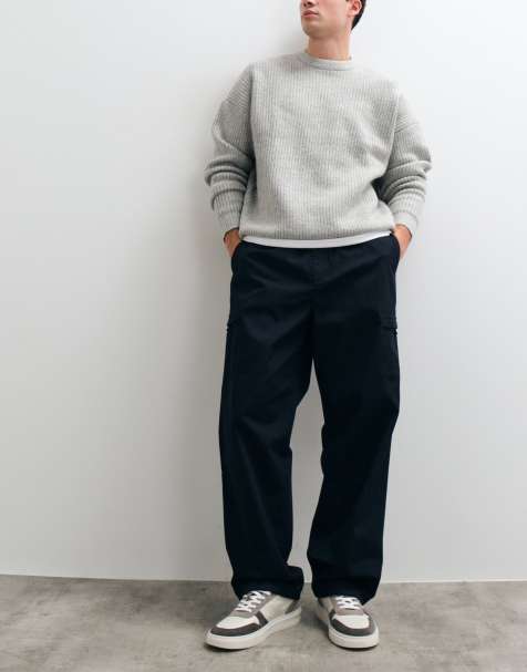 ARKET pantalon cargo coupe loose bleu marine - view 1