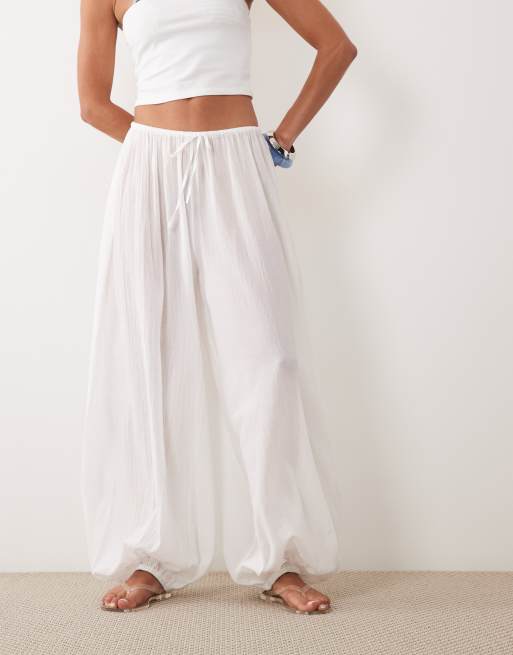 ARKET - Pantalon de plage bouffant - Blanc, 2 de 5