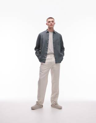 ARKET - Pantalon en lin mélangé - Beige clair-Neutre