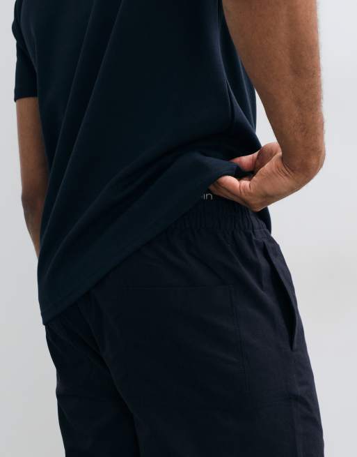 ARKET - Pantalon habillé à enfiler en coton pur - Bleu marine, 5 de 5