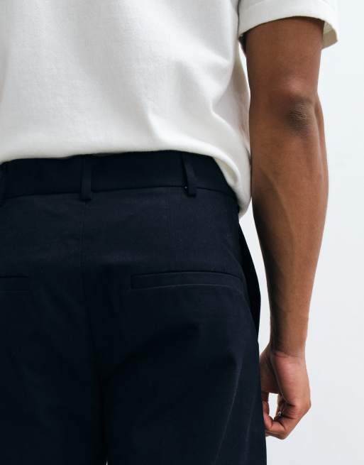 ARKET pantalon large court ajusté bleu marine, 5 de 5