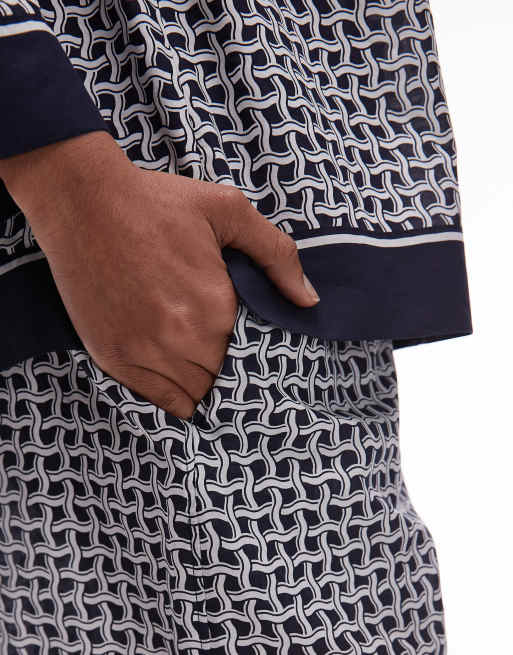 ARKET - Pantaloncini da mare ampi blu con stampa fantasia astratta , 3 di 5
