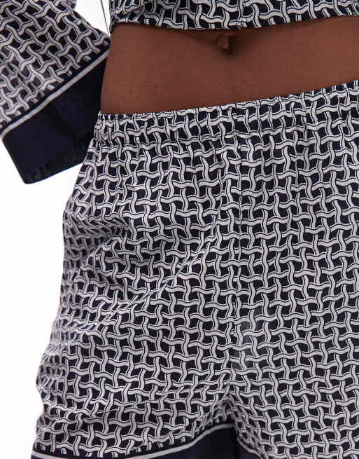 ARKET - Pantaloncini da mare ampi blu con stampa fantasia astratta , 5 di 5