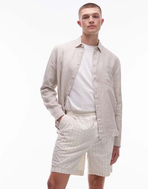 ARKET - Pantaloncini testurizzati in cotone plumetis bianchi - view 1
