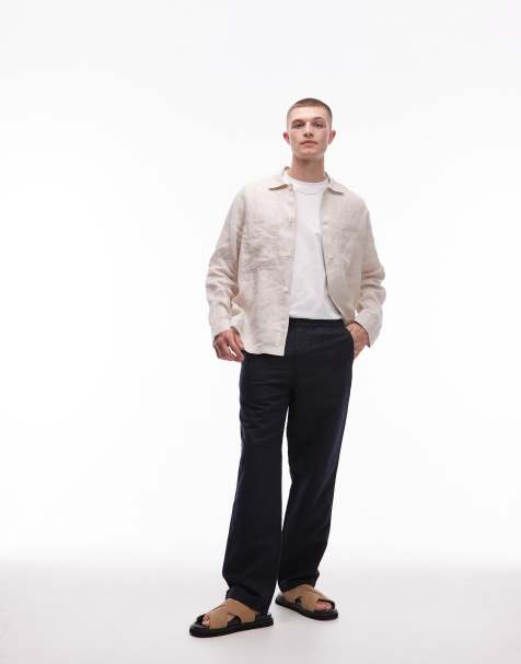ARKET - Pantaloni blu in misto lino - view 1