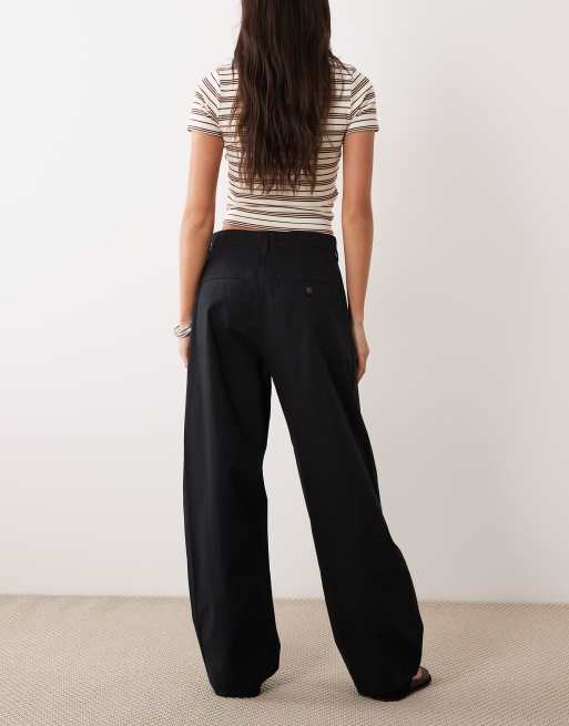 ARKET - Pantaloni bombati in cotone leggero neri, 5 di 5