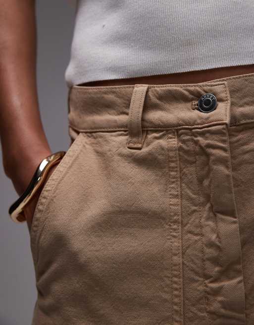 ARKET - Pantaloni casual beige slavato con triple cuciture, 2 di 5