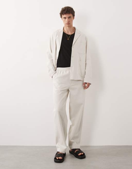 ARKET - Pantaloni in puro cotone color bianco sporco