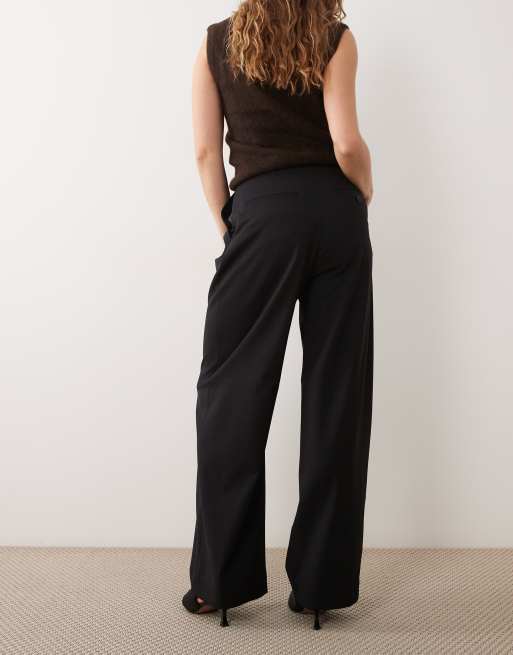 ARKET pantaloni sartoriali dritti in lana stretch neri, 3 di 5