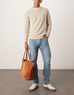 ARKET - Park - Jean droit décontracté - Bleu moyen délavé effet usé | ASOS