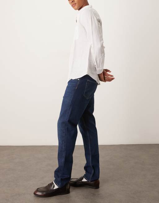 ARKET – Park – Jeans mit regulärem, geradem Schnitt und Waschung in Tiefblau, 3 von 5