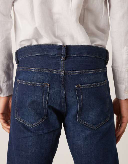 ARKET – Park – Jeans mit regulärem, geradem Schnitt und Waschung in Tiefblau, 4 von 5