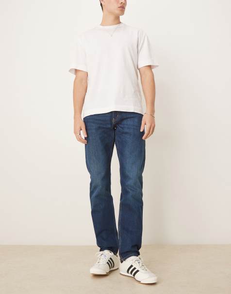 ARKET - Park - Normale rechte jeans in diepblauw met wassing - view 1