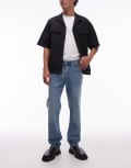 [Arket] ARKET Park regular straight fit jeans in aged mid wash blue W28 L30 AGED MID WASH BLUE