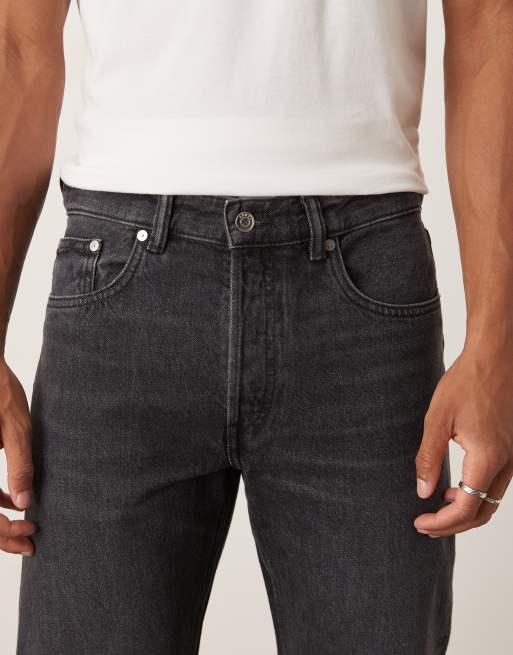 ARKET Park regular straight fit jeans in charcoal grey, 5 of 5