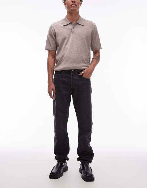 ARKET Park regular straight fit jeans in washed black - view 1