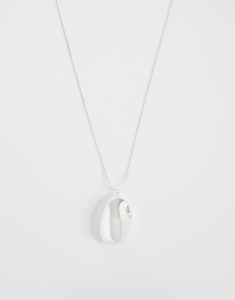 ARKET pendant drop earring in silver - view 1