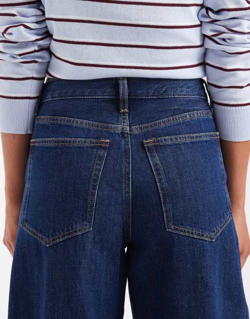 ARKET Peony baggy barrel leg jeans in dark blue wash, 4 of 5