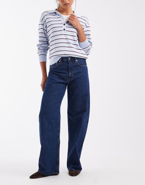 ARKET Peony Baggy Barrel-Leg-Jeans in dunkler Waschung - view 1