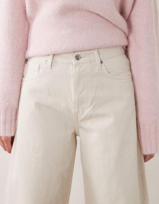ARKET Peony baggy barrel leg jeans in white, 4 of 5