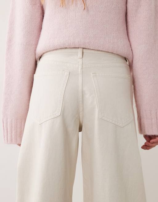 ARKET Peony baggy barrel leg jeans in white, 5 of 5