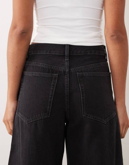 ARKET Peony jean baggy à jambe barrel noir, 4 de 5