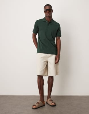 ARKET PIQUE JERSEY SHORT SLEEVE POLO SHIRT 