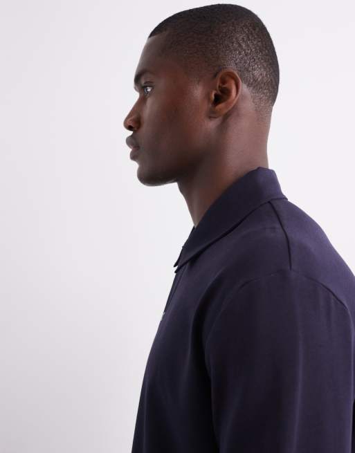 ARKET - Polo a maniche lunghe blu navy, 2 di 5
