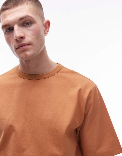 ARKET – Pomarańczowy T-shirt oversize z grubego dżerseju - view 1