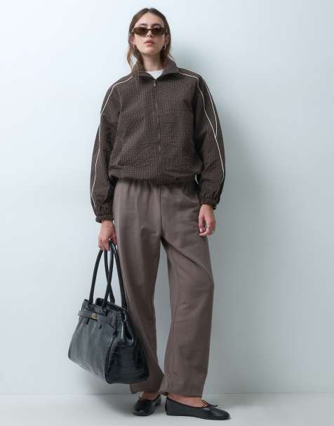 ARKET premium baggy joggingbukser i brun - view 1