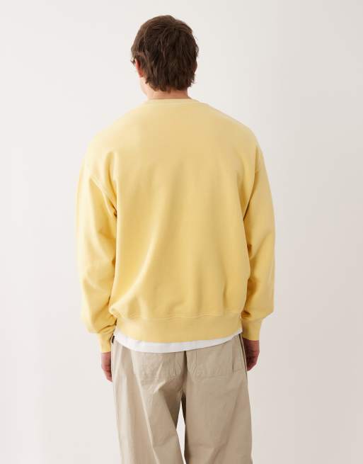 ARKET - Premium - Gul sweatshirt med rund hals , 3 af 5