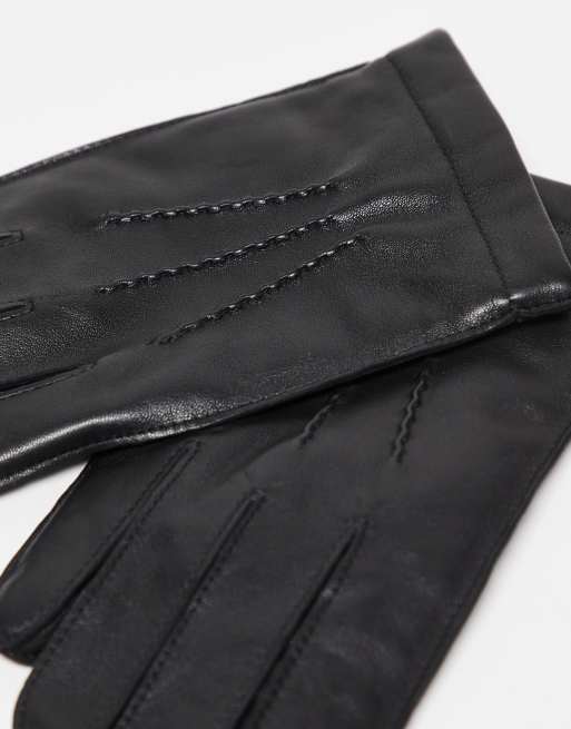 ARKET premium leather gloves in black, 2 of 3