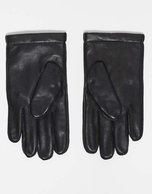 ARKET premium leather gloves in black, 3 of 3